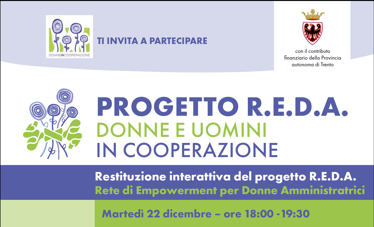 Reda, il progetto che favorisce la crescita della rappresentanza femminile